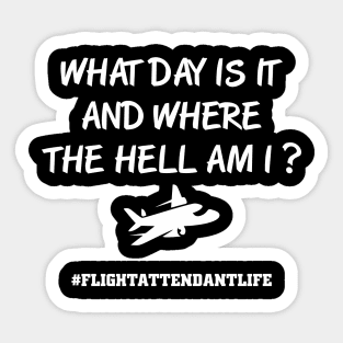 Funny Flight Attendant Job Sticker